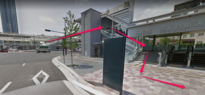 広島駅の新幹線口の「南北自由通路」